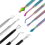 FABIYAN Stainless Steel Dead Skin Shear Steel Push Nail Art Tool Set, Specification:   Set 16