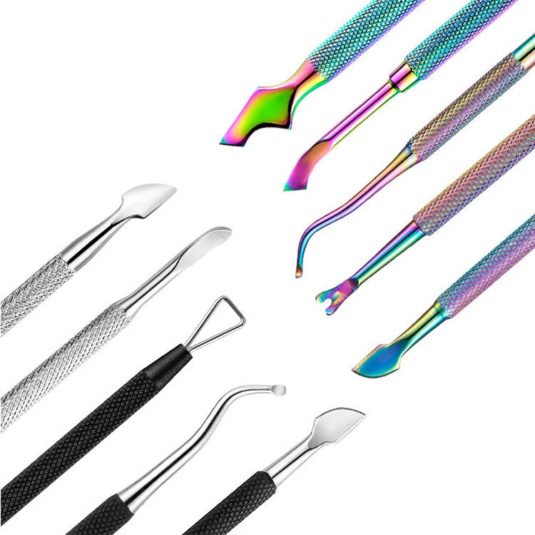 FABIYAN Stainless Steel Dead Skin Shear Steel Push Nail Art Tool Set, Specification:   Set 16