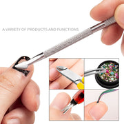 FABIYAN Stainless Steel Dead Skin Shear Steel Push Nail Art Tool Set, Specification:   Set 16