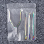 FABIYAN Stainless Steel Dead Skin Shear Steel Push Nail Art Tool Set, Specification:   Set 16