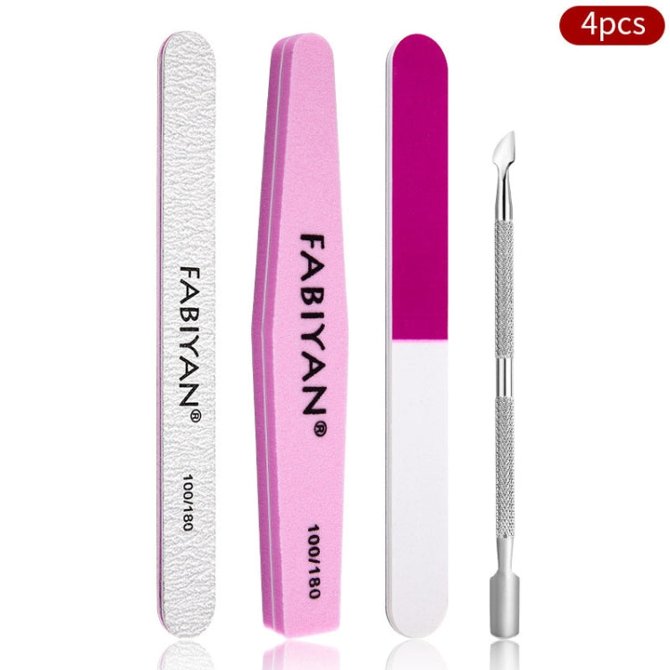 FABIYAN Nail Art Tool Set Manicure Disarm Tool Set, Specification: 4-piece Set