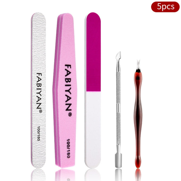 FABIYAN Nail Art Tool Set Manicure Disarm Tool Set, Specification: 5-piece Set