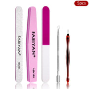 FABIYAN Nail Art Tool Set Manicure Disarm Tool Set, Specification: 5-piece Set