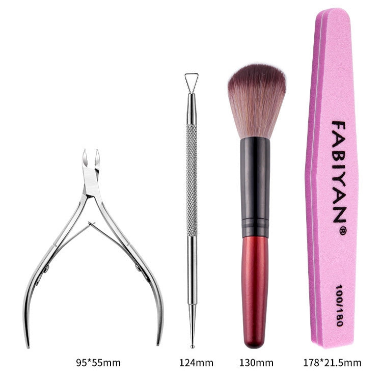 FABIYAN Nail Art Tool Set Manicure Disarm Tool Set, Specification: 8-piece Set