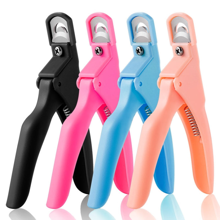 Nail Scissors U-Shaped Scissors DIY French Nail Fake Nail Scissors, Specification: Black With Hood