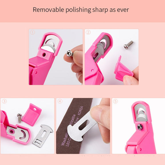 5pcs Nail Scissors U-Shaped Scissors DIY French Nail Fake Nail Scissors, Specification: Orange With Hood