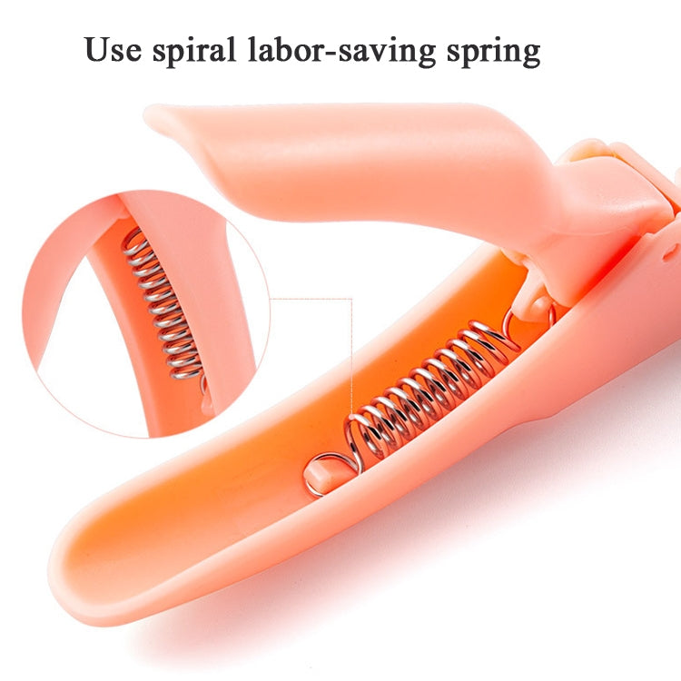 Nail Scissors U-Shaped Scissors DIY French Nail Fake Nail Scissors, Specification: Rose Red With Hood