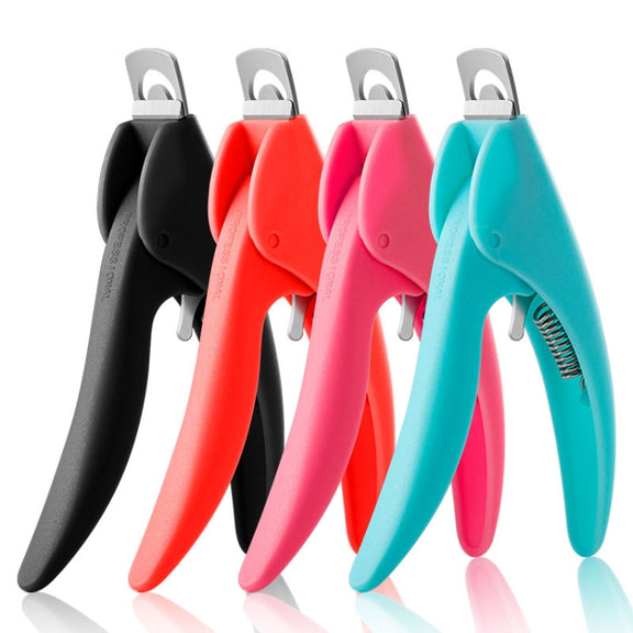 Nail Scissors U-Shaped Scissors DIY French Nail Fake Nail Scissors, Specification: Light Blue