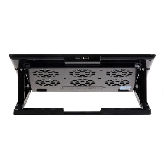 NUOXI M8 Laptop Radiator Multi-Angle Adjustment Six Fan Touch Screen Button Bracket(Black)