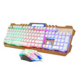 LIMEIDE T21 104Keys Wired Gaming Backlit Computer Manipulator Keyboard and Mouse Set, Cable Length: 1.4 m(White) - free shipping - PMC TechLife - Order now!