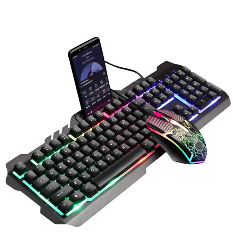 LIMEIDE T21 104Keys Wired Gaming Backlit Computer Manipulator Keyboard and Mouse Set, Cable Length: 1.4 m(White)