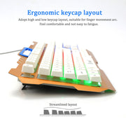 LIMEIDE T21 104Keys Wired Gaming Backlit Computer Manipulator Keyboard and Mouse Set, Cable Length: 1.4 m(White)
