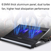 NUOXI T10 Laptop Radiator Multi-File Adjustment Aluminum Alloy Bracket(Black)