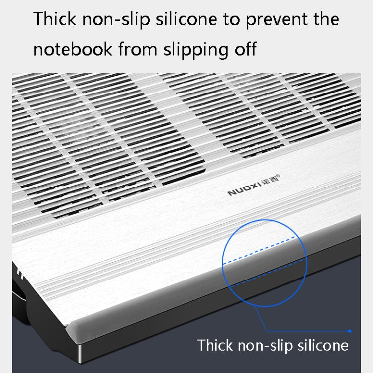 NUOXI T10 Laptop Radiator Multi-File Adjustment Aluminum Alloy Bracket(Black)