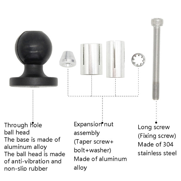 N-P090 Hollow Ball Head Loading Mobile Phone Bracket Handlebar Holder