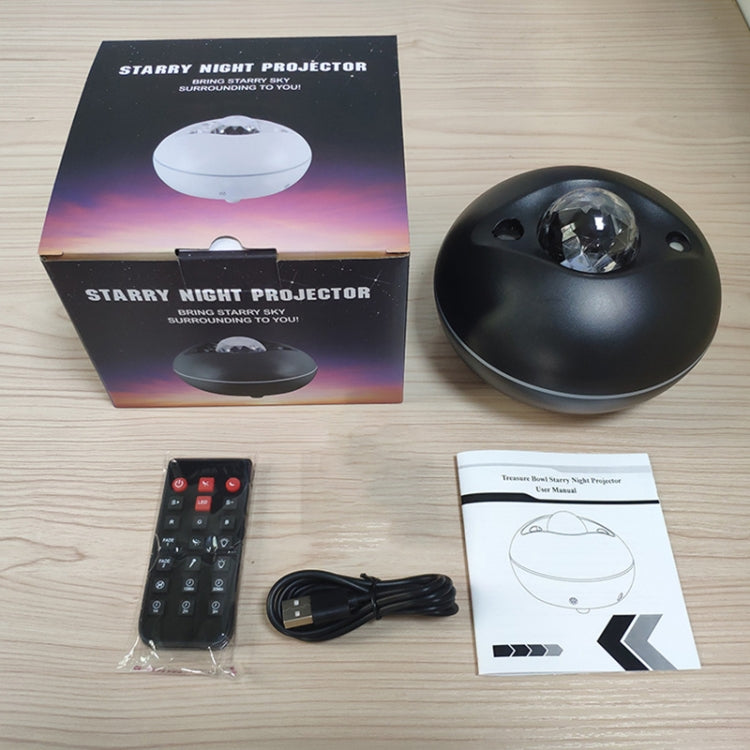 LED Watermark Remote Control Projection Starry Sky Light Laser Projection Light Atmosphere Night Light(Black)