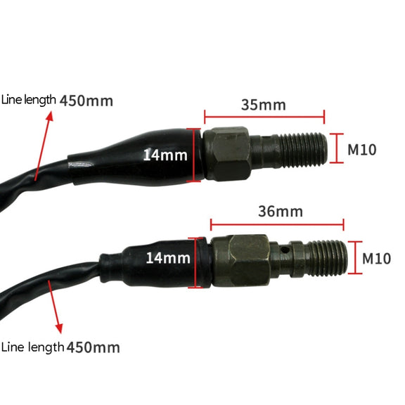 2 PCS Motorcycle Modified Accessories Disc Brake Hydraulic Switch Line, Specification: M10 x 1.25mm Square Plug