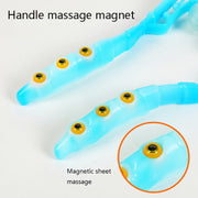 Manual Cervical Massager Home Multi-Function Shoulder And Neck Massage Roller, Shape: Strengthen Magnetic Therapy Orange