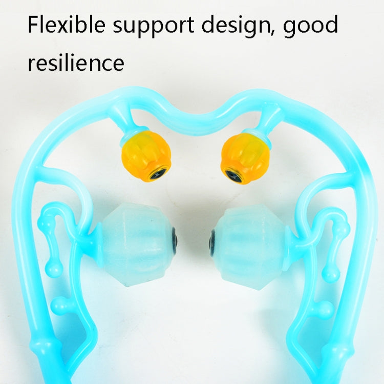 Manual Cervical Massager Home Multi-Function Shoulder And Neck Massage Roller, Shape: Strengthen Magnetic Therapy Orange
