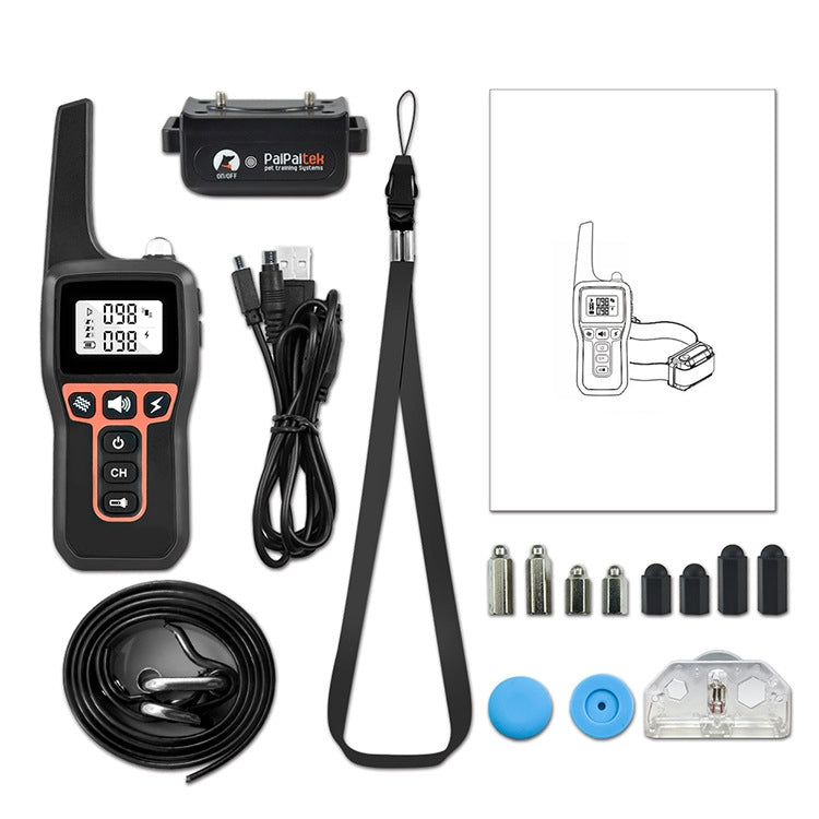 PaiPaitek PD529 Remote Control Dog Training Device Voice Control Anti-Barking Device Dog Training Device(Black)