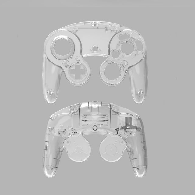 2 PCS Game Single Point Handle Shell Replacement Shell Handle Repair Parts For Nintendo NGC(Transparent)