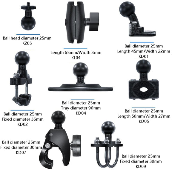 Motorcycle Riding Recorder Bracket Camera Holder, Style: KZ05 + KL04 + KD05