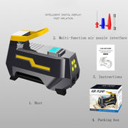 Multifunctional Vehicle-Mounted High-Power Digital Display LED Lighting Air Pump, Specification: Car 12V Digital