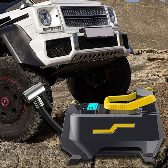 Multifunctional Vehicle-Mounted High-Power Digital Display LED Lighting Air Pump, Specification: Car 12V Digital