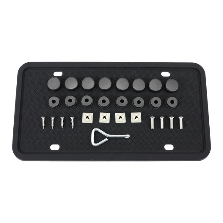 2 Sets Water-resistant Rustproof Non-damaging Car Paint Silicone License Plate Frame, Specification: Black