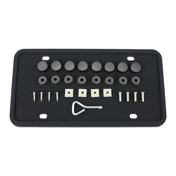 2 Sets Water-resistant Rustproof Non-damaging Car Paint Silicone License Plate Frame, Specification: Black