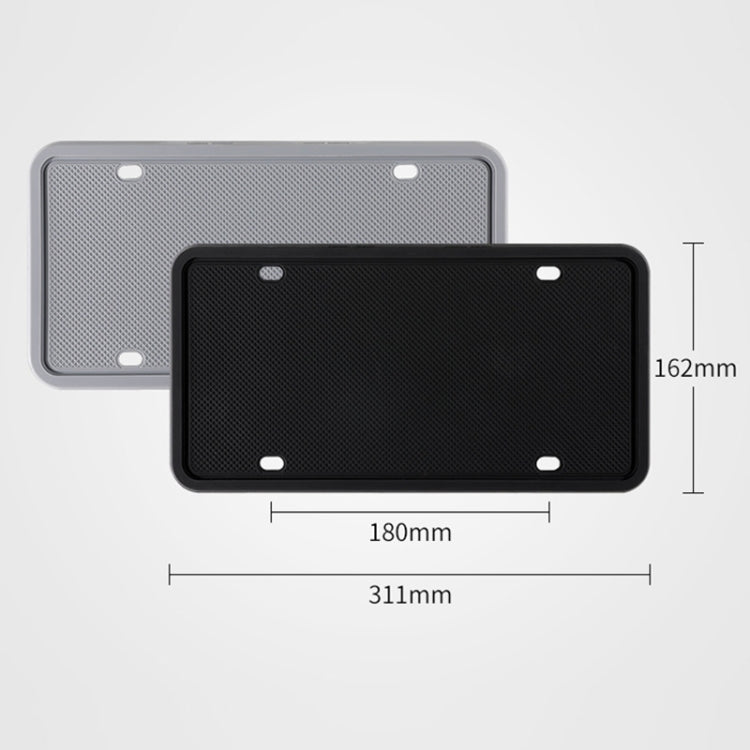 2 Sets Water-resistant Rustproof Non-damaging Car Paint Silicone License Plate Frame, Specification: Black
