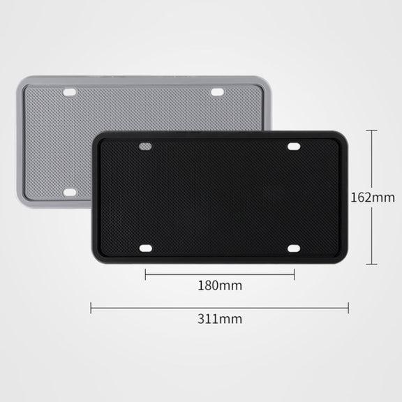 2 Sets Water-resistant Rustproof Non-damaging Car Paint Silicone License Plate Frame, Specification: Black
