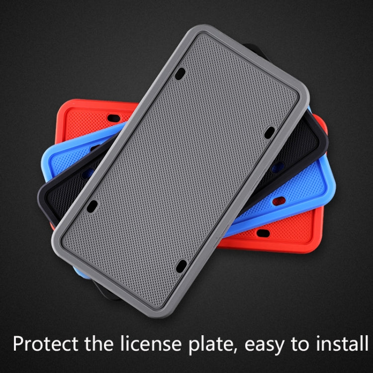 2 Sets Water-resistant Rustproof Non-damaging Car Paint Silicone License Plate Frame, Specification: Black