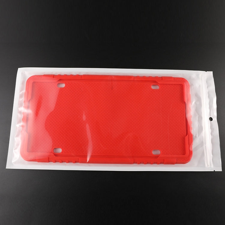 2 Sets Water-resistant Rustproof Non-damaging Car Paint Silicone License Plate Frame, Specification: Black