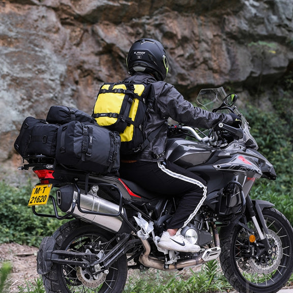 Rhinowalk Multi-Function Motorcycle Rear Seat Bag Combination Rear Shelf Pannier, Colour: Black 20L