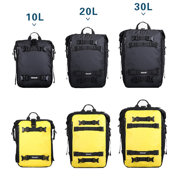 Rhinowalk Multi-Function Motorcycle Rear Seat Bag Combination Rear Shelf Pannier, Colour: Yellow 20L