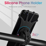 Multifunctional Silicone Bicycle Mobile Phone Holder Motorcycle Riding Navigation Fixed Bracket(Orange)