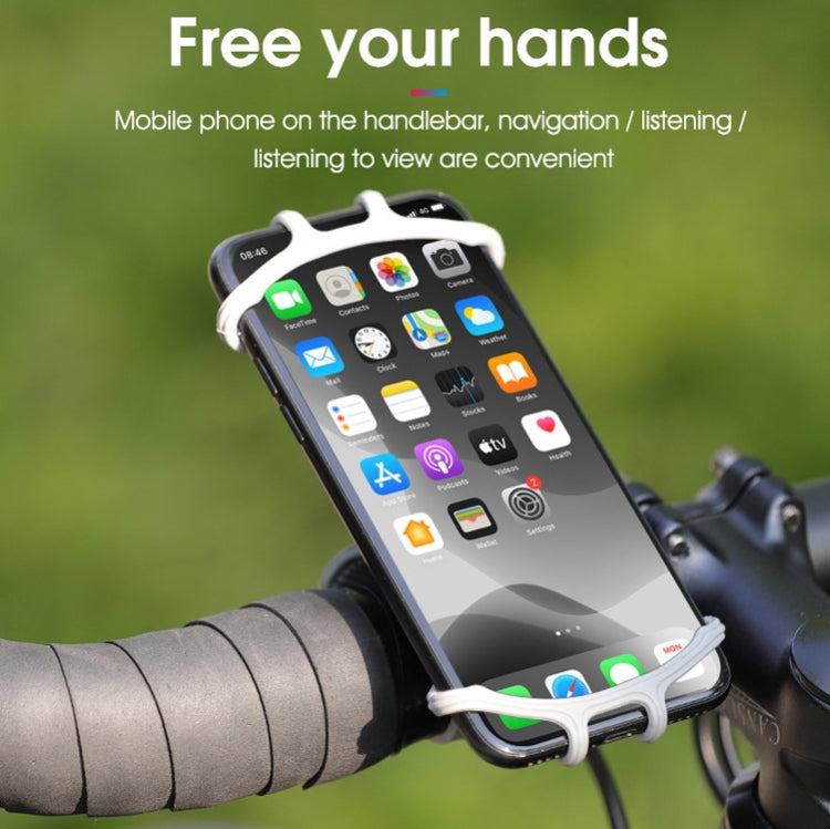 Multifunctional Silicone Bicycle Mobile Phone Holder Motorcycle Riding Navigation Fixed Bracket(Orange)