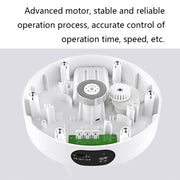 ND120 USB Automatic Rotating Camera Table Hand-Made Panoramic Display Table Turntable(White)