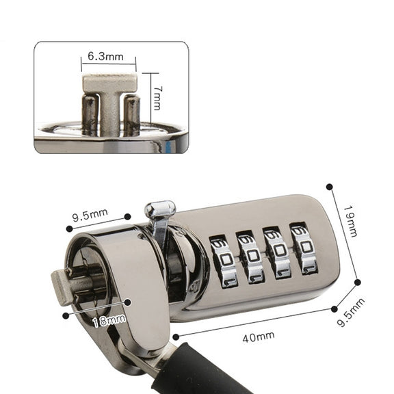 YF21067 Digital Device Anti-Theft Lock  Laptop Lock(Black)