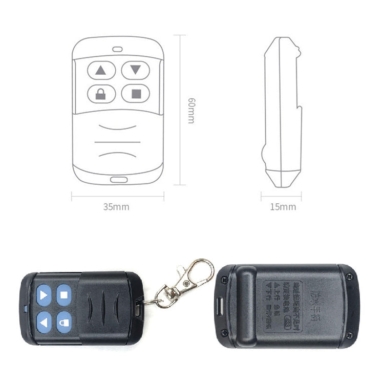 2 PCS Electric Roller Shutter Water-resistant Copy Universal Remote Controller Garage Door Remote Control Key(330MHz)