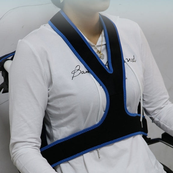 Disabled Wheelchair Anti-Tilting Elastic Fixing Belt(Black)