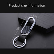 JOBON ZB-106A Business Men Metal Keychain Double Loop Car Pendant Keychain(Golden)