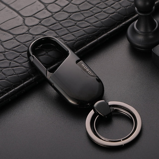 JOBON ZB-176 Car Keychain Men Waist Hanging Key Chain Pendant(Black Ice)
