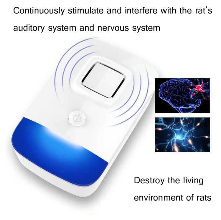 Household Ultrasonic Electronic Mosquito Repellent High-Power Frequency Conversion Mouse Repellent Specifications: US Plug(White)