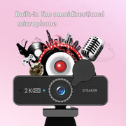 C580 1440P Network HD Live Broadcast Computer Camera Built-In Speaker