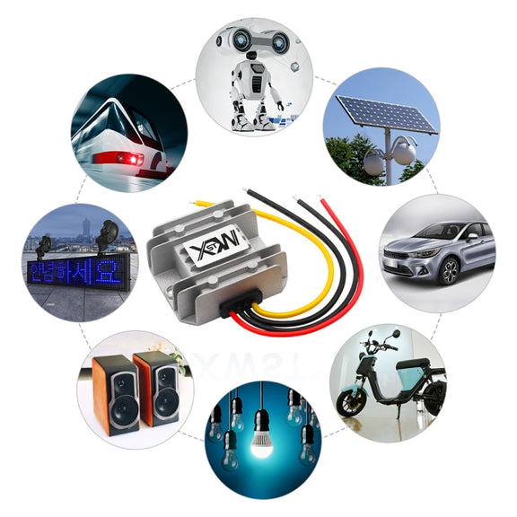 XWST DC 12/24V To 5V Converter Step-Down Vehicle Power Module, Specification: 12/24V To 5V 30A Large Aluminum Shell