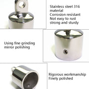 316 Stainless Steel Eyes End Cap Suitable For Yacht Umbrellas, Specification: 22mm 7/8 inch