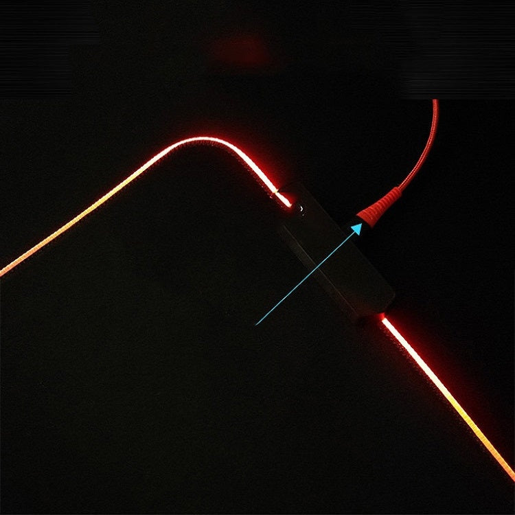 300x350x4mm F-01 Rubber Thermal Transfer RGB Luminous Non-Slip Mouse Pad(Red Fox)