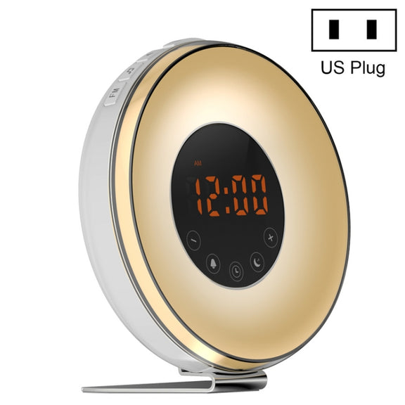 Simulated Sunrise And Sunset Sleep Light Alarm Clock with FM Radio(US Plug)